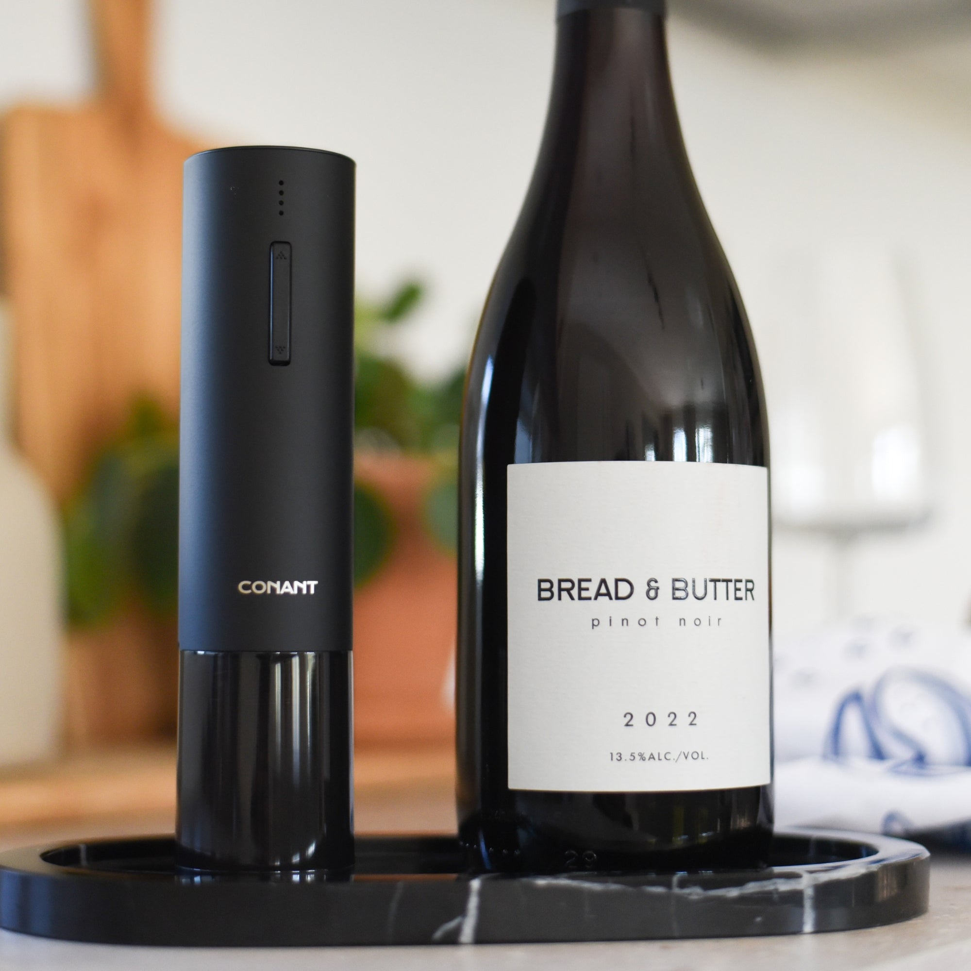 Elektrisk vinöppnare mattsvart conant