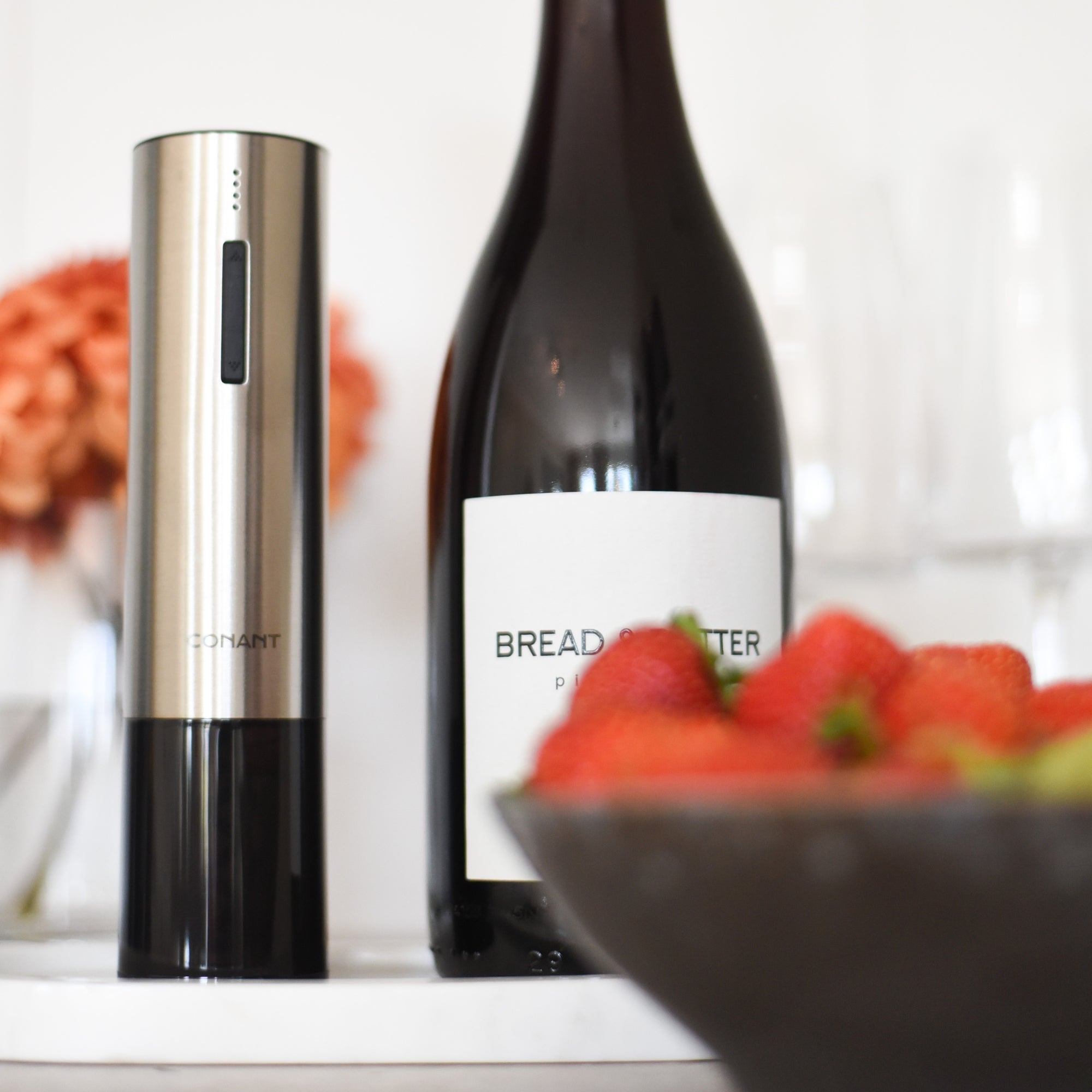 Elektrisk vinöppnare rostfri stål conant